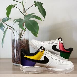 Men Nike Air force 1 Low Unite White Multi Color Sneaker Sz 9.5 - CW7010-100